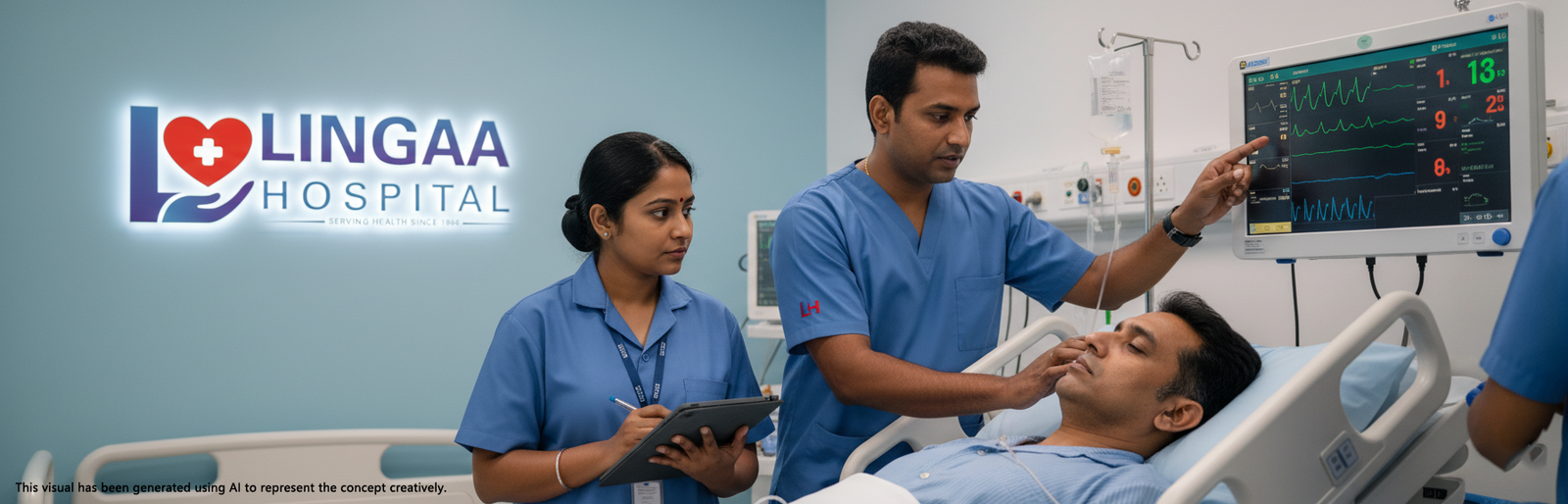 Emergency department at Lingaa Hospital Vembakkam, Tiruvannamalai providing 24/7 life-saving care